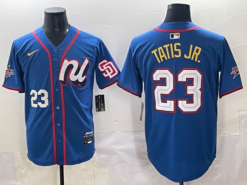 Men 2025 San Diego Padres #23 Tatis jr Blue All star Nike MLB Jersey style 5->youth mlb jersey->Youth Jersey
